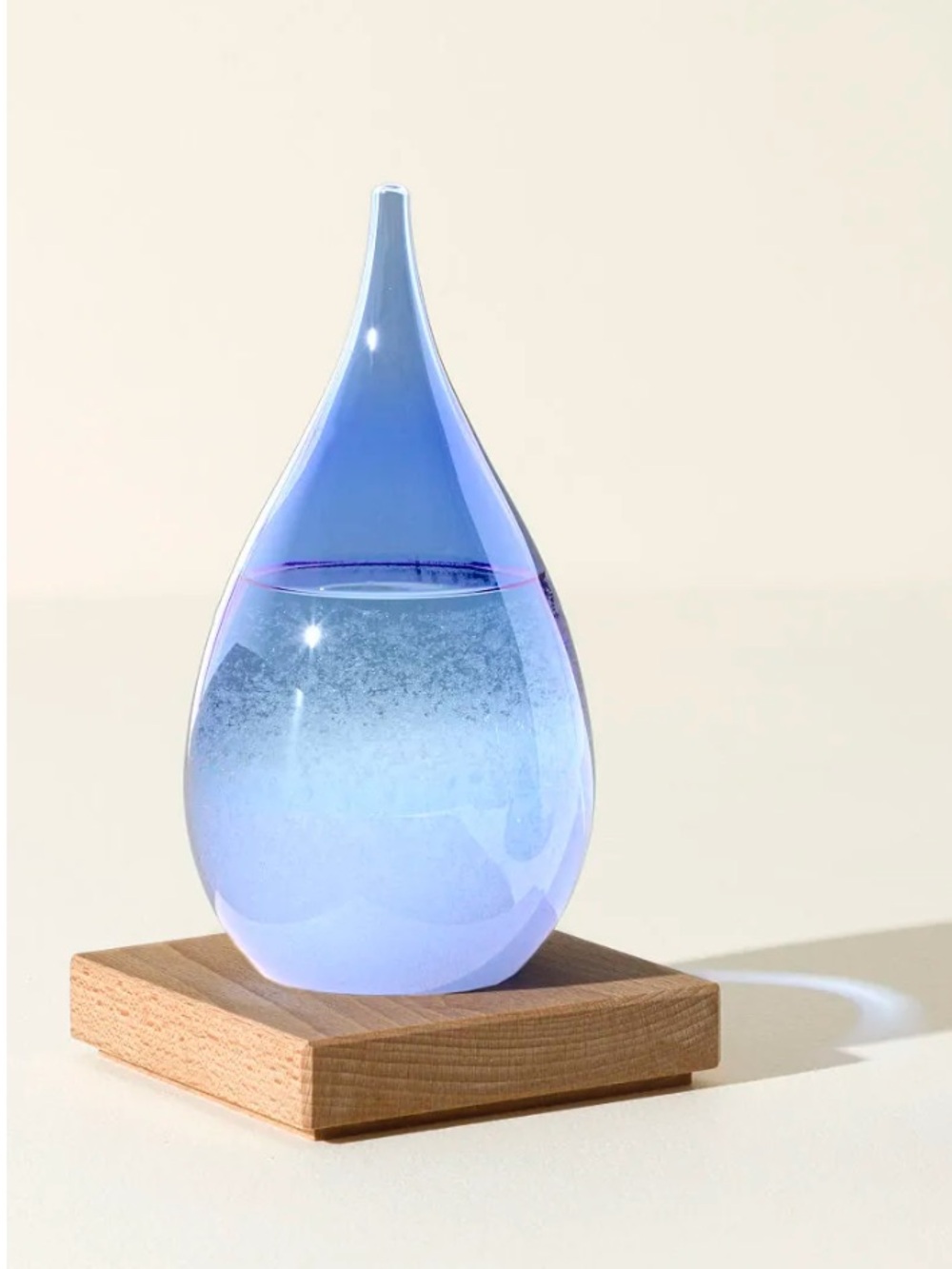 Blue Glass Drop Decorative Vase — Hand-Blown Accent